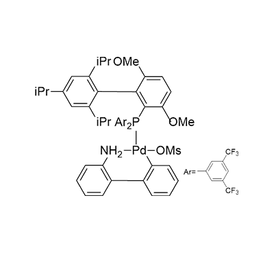 甲磺酸[1,2-双(3,5-二(三氟甲基)苯基膦基)-3,6-二甲氧基-2′,4′,6′-三异丙基-1,1′-联苯(2′-氨基-1,1′-联苯-2-基)钯(II)
