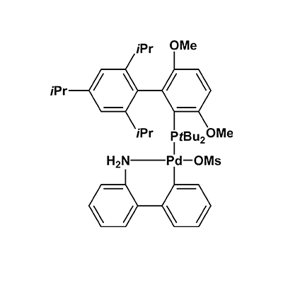 甲烷磺酸(2-二叔丁基膦基-3,6-二甲氧基-2′,4′,6′-三异丙基-1,1′-联苯)(2-氨基-1,1′-联苯-2-基)钯(II)